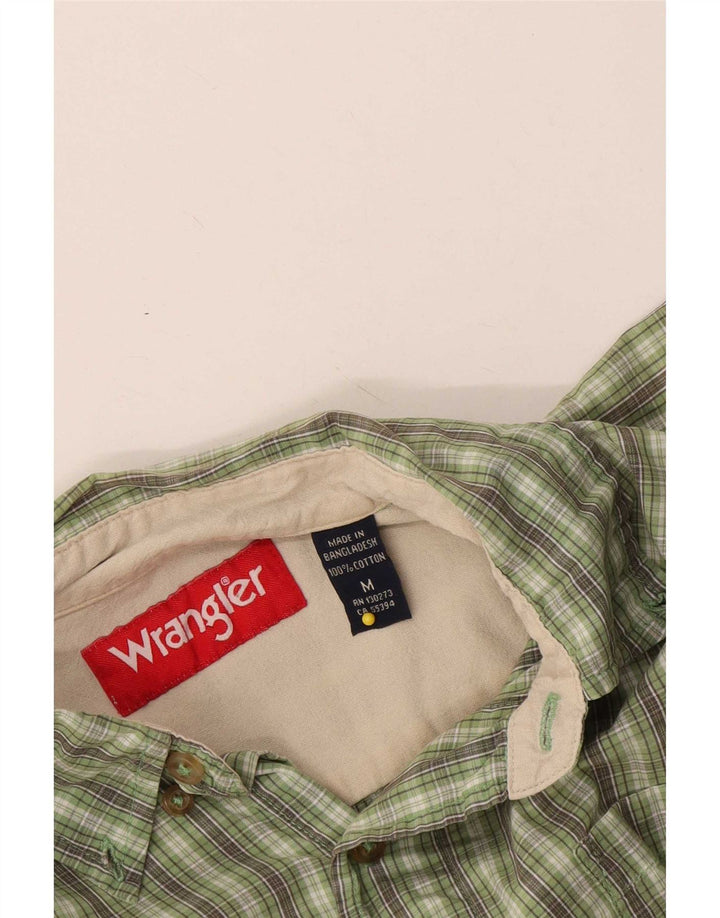 Wrangler Chemise à manches courtes pour homme en coton à carreaux vert moyen
