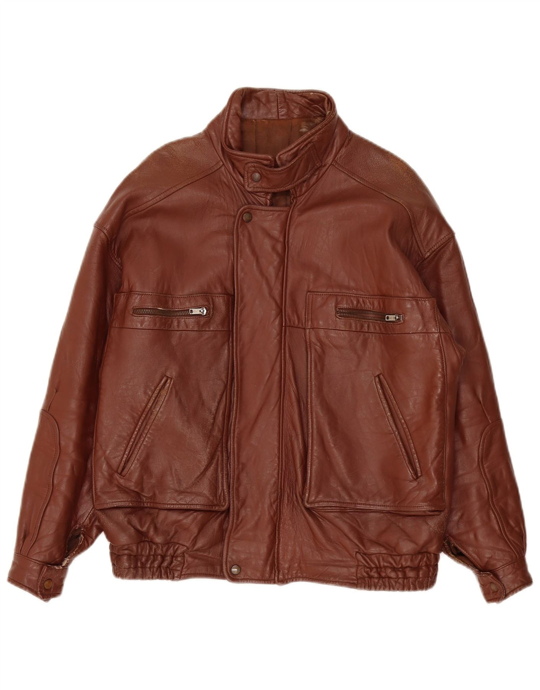 veste en cuir homme vintage UK 40 Grande Bourgogne