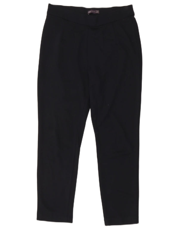 Marks & Spencer Pantalon décontracté fuselé pour femme UK 12 Medium W30 L26 Noir