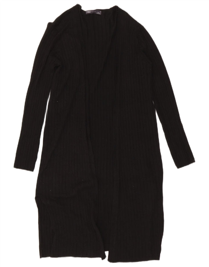 Marks & Spencer Pull cardigan ouvert long pour femme UK 8 Small Noir