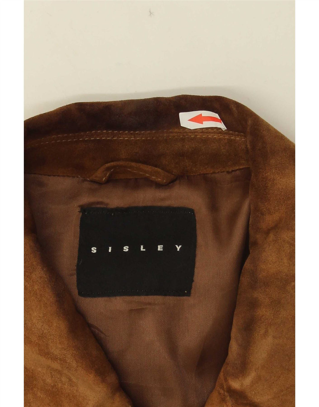Sisley Veste bomber en daim pour homme UK 36 Small Marron