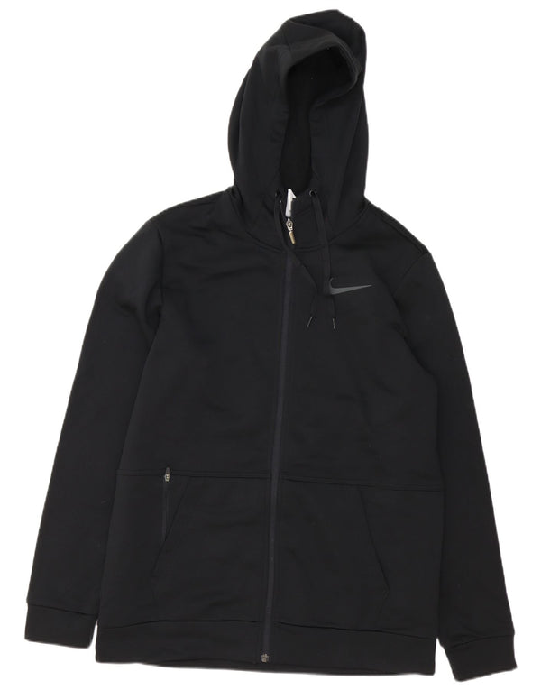 Nike Pull à capuche zippé Therma-Fit pour homme en polyester noir moyen