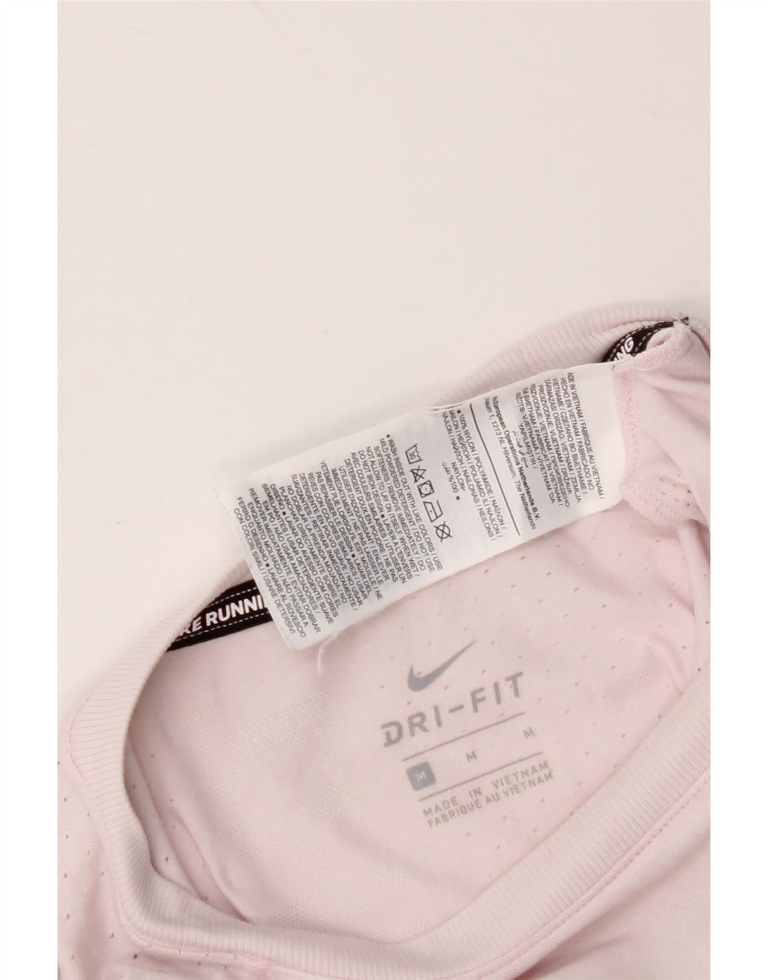 NIKE T-shirt Dri Fit pour femme UK 12 en nylon rose moyen