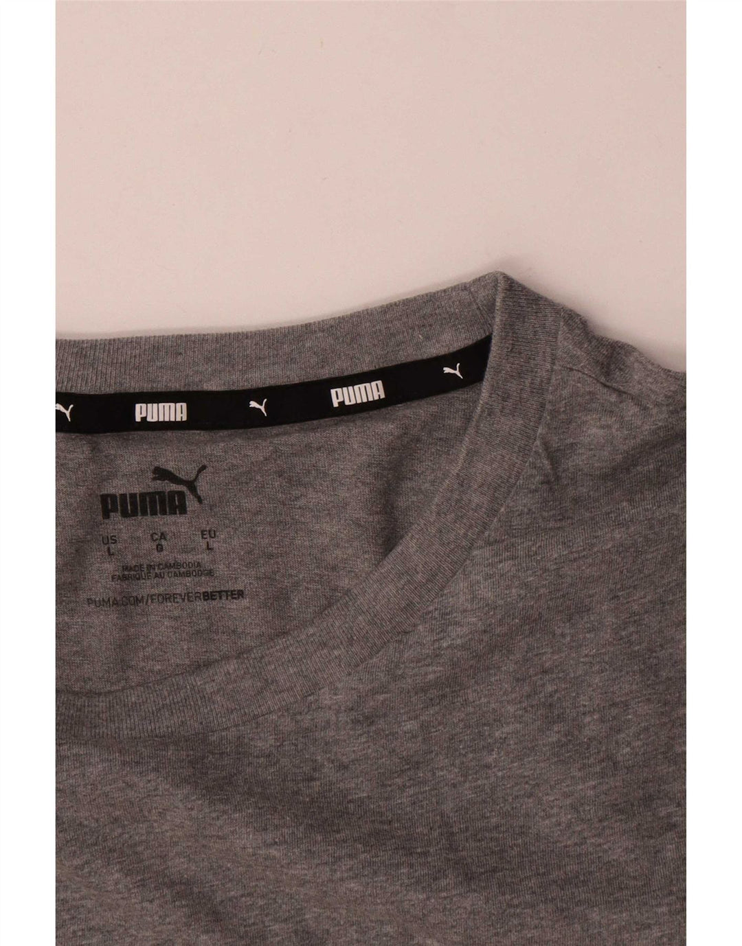 Puma T-Shirt Graphique Homme Grand Gris Coton