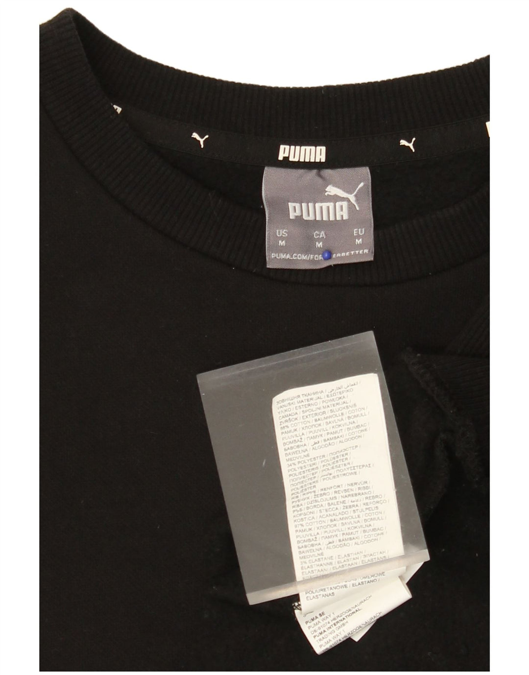 PUMA Sweat-shirt pour homme en coton noir moyen