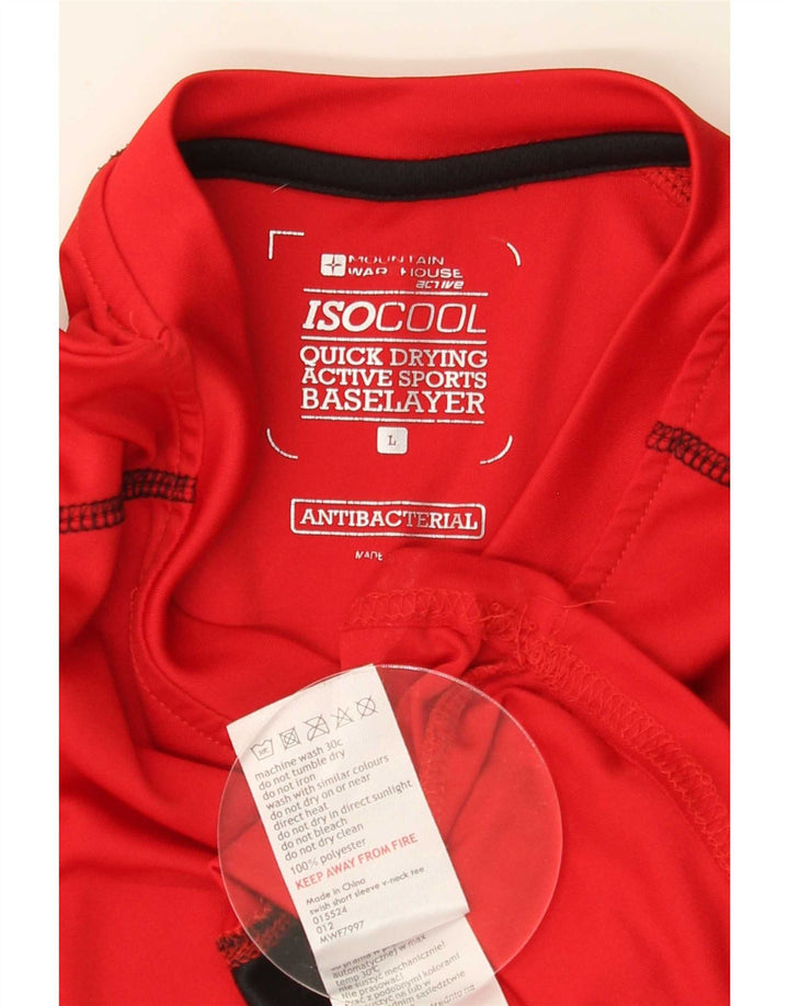 Mountain Warehouse T-shirt IsoCool pour hommes, grand, rouge, color block, en polyester