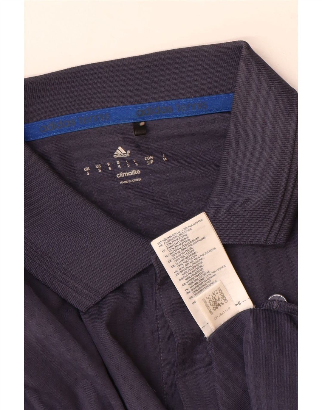 Adidas Homme Climalite Polo Petit Bleu Marine Polyester