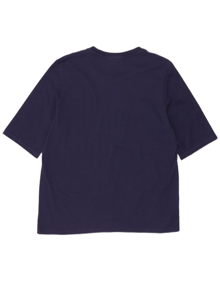 Lacoste T-Shirt Femme Top Taille 44 Grand Bleu Marine Coton