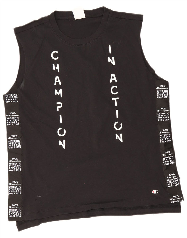 Champion Débardeur Graphique Homme XL Noir Coton