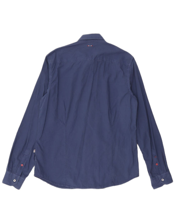 Napapijri Chemise Homme Large Bleu Marine Coton