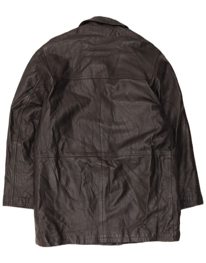 Conbipel Manteau en Cuir Homme IT 52 Grand Cuir Noir
