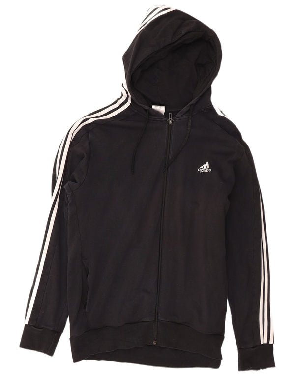 Adidas Pull à capuche zippé pour homme XL en coton noir