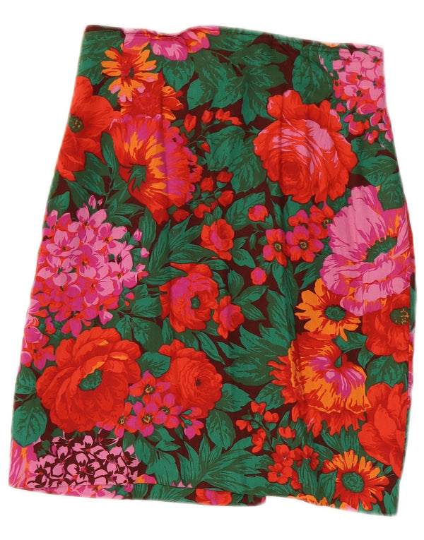 Marella Jupe crayon pour femme UK 12 Medium W28 Coton floral multicolore
