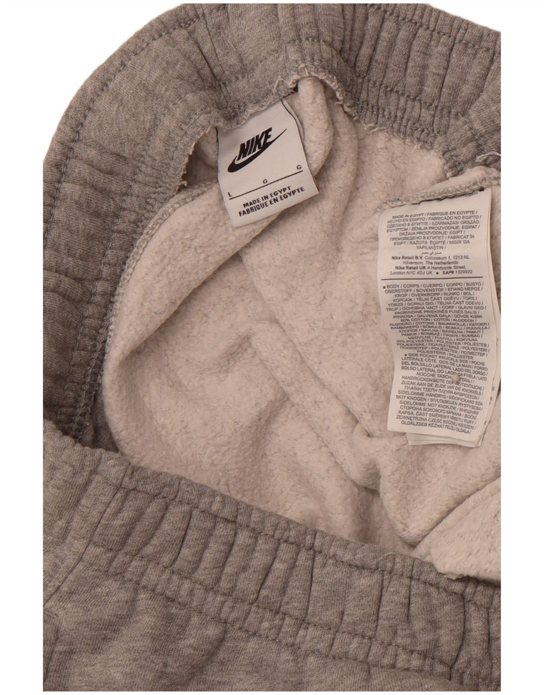 NIKE Pantalon de survêtement pour hommes Joggers Large Gris Coton