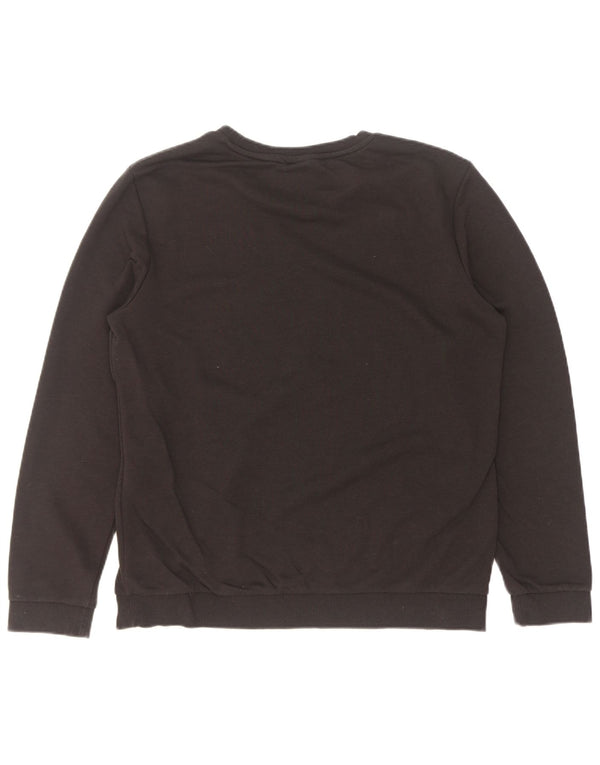 Adidas Sweat-shirt graphique pour femme UK 12/14 en coton noir moyen