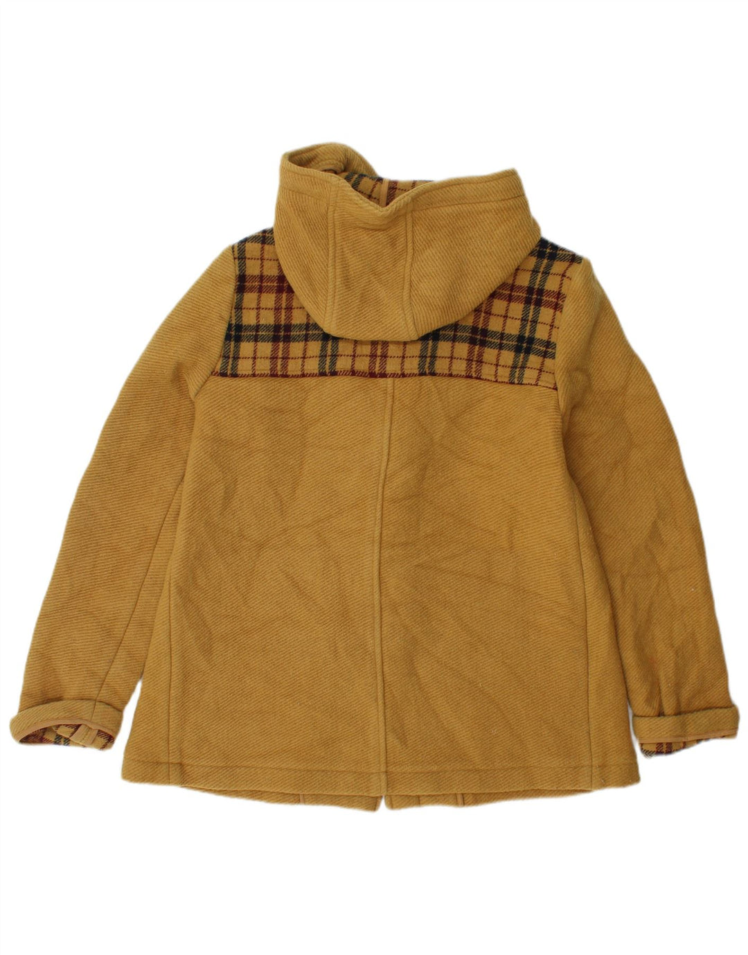 Topshop Veste de sport à capuche pour femme UK 10 Petite laine à carreaux jaune