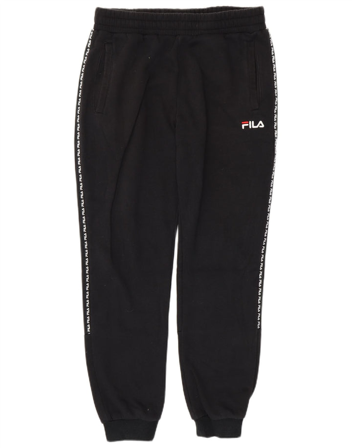 FILA Pantalon de Survêtement Graphique Joggers Homme Noir Moyen Coton