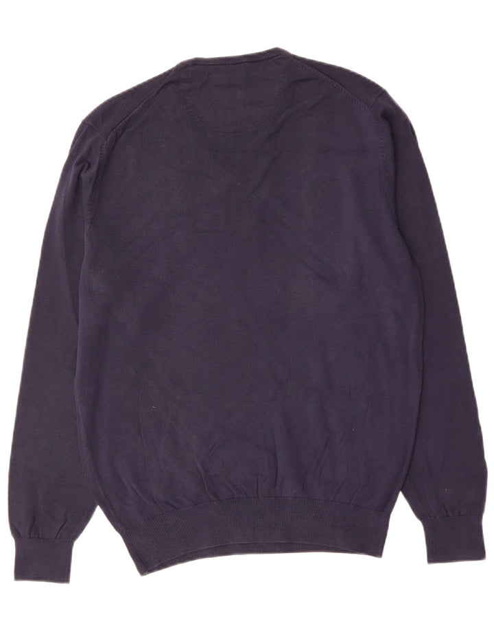 MASSIMO DUTTI Pull Col V Homme Bleu Marine Moyen