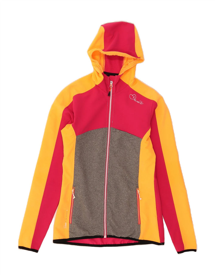 DARE 2B Womens Zip Hoodie Sweater UK 10 Small Multicoloured Colourblock Vintage Dare 2b and Second-Hand Dare 2b from Messina Hembry 