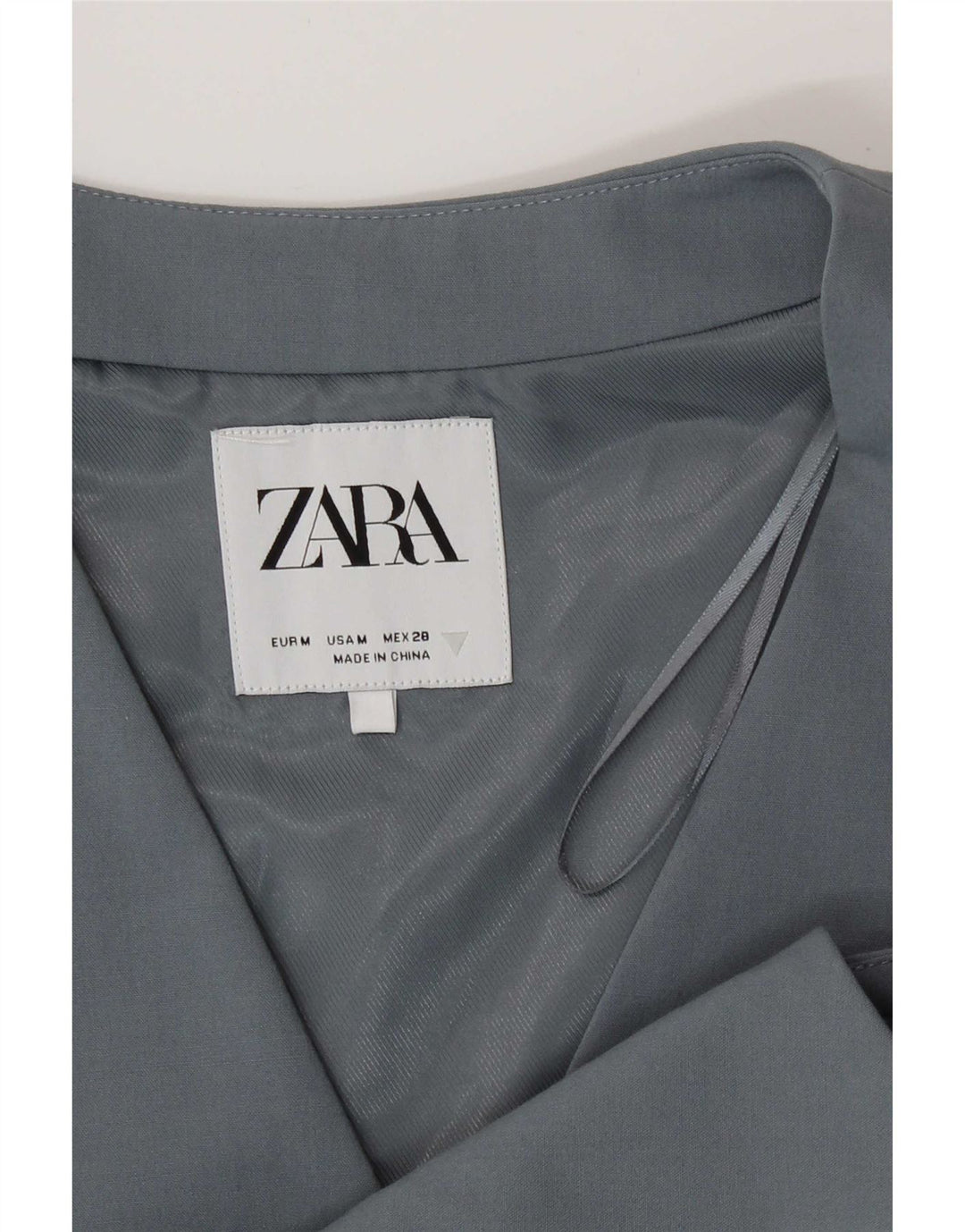 Gilet Femme Zara UK 42 Gris Moyen Polyester