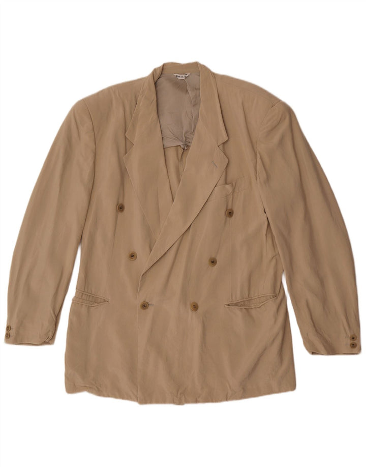 Pal Zileri Veste Blazer Croisée Homme IT 50 Grande Soie Beige