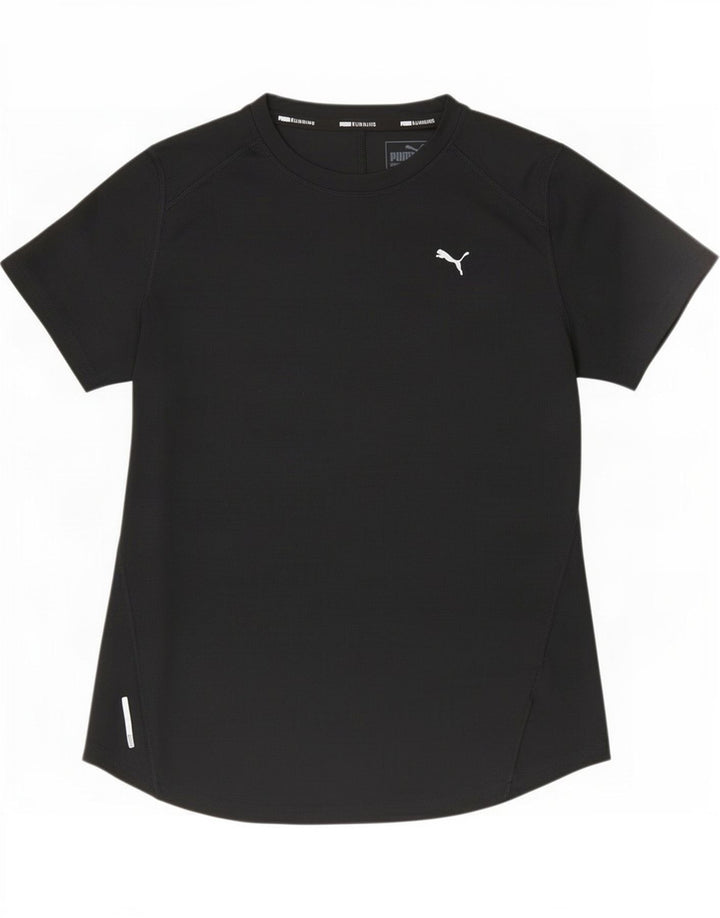 Puma T-Shirt Femme Top UK 14 Large Noir Polyester
