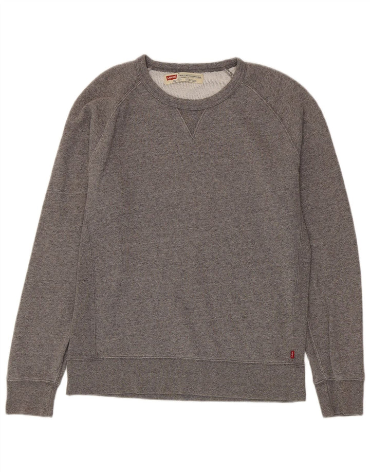 LEVI'S Sweat-Shirt Coupe Standard Homme Gris Moyen Moucheté Coton