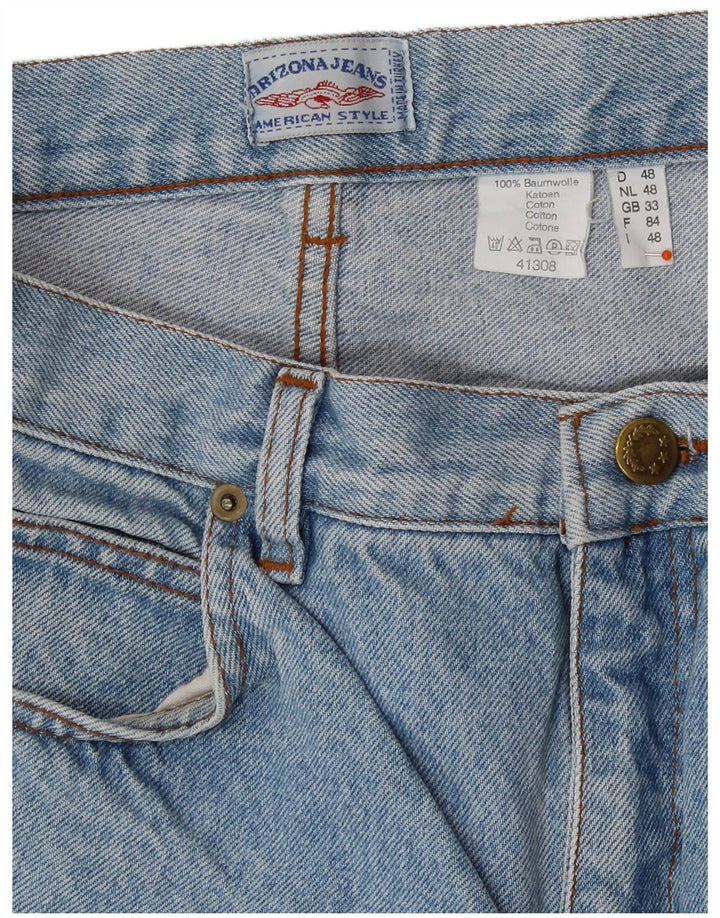 ARIZONA Short en jean taille haute pour femme W33 Grand bleu en coton