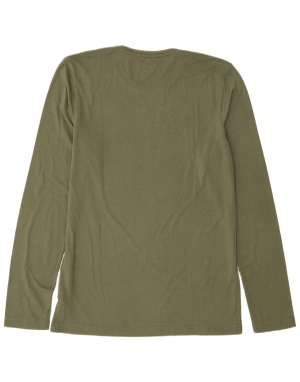 ADIDAS Haut à manches longues pour hommes Jeux olympiques UK 40/42 Kaki moyen Polyester