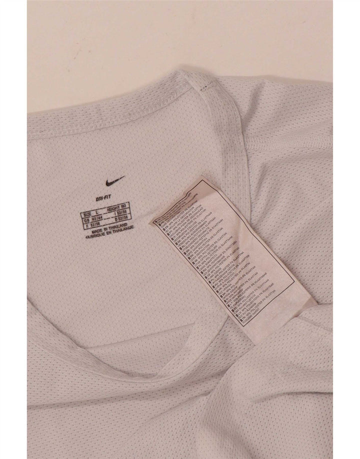 Nike Hommes Dri Fit T-Shirt Haut UK 42/44 Grand Blanc Polyester