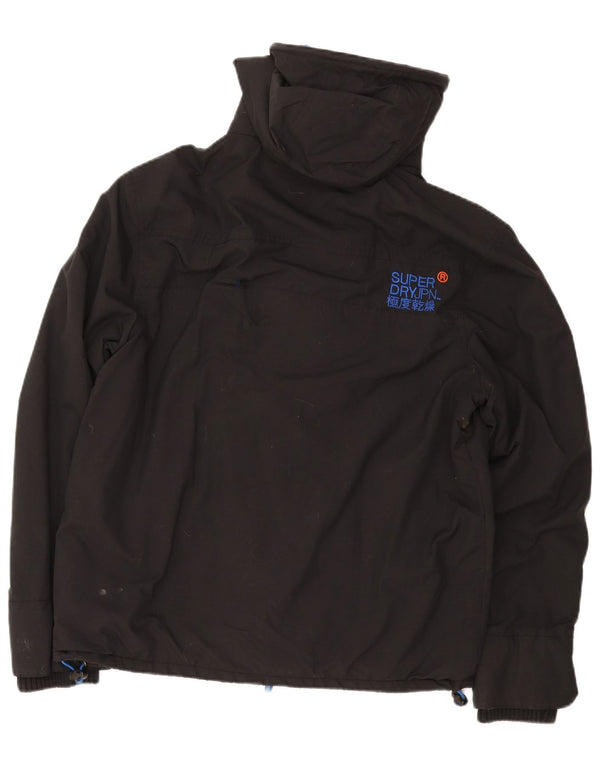 Superdry Mens Windcheater Hooded Windbreaker Jacket UK 42 XL Black