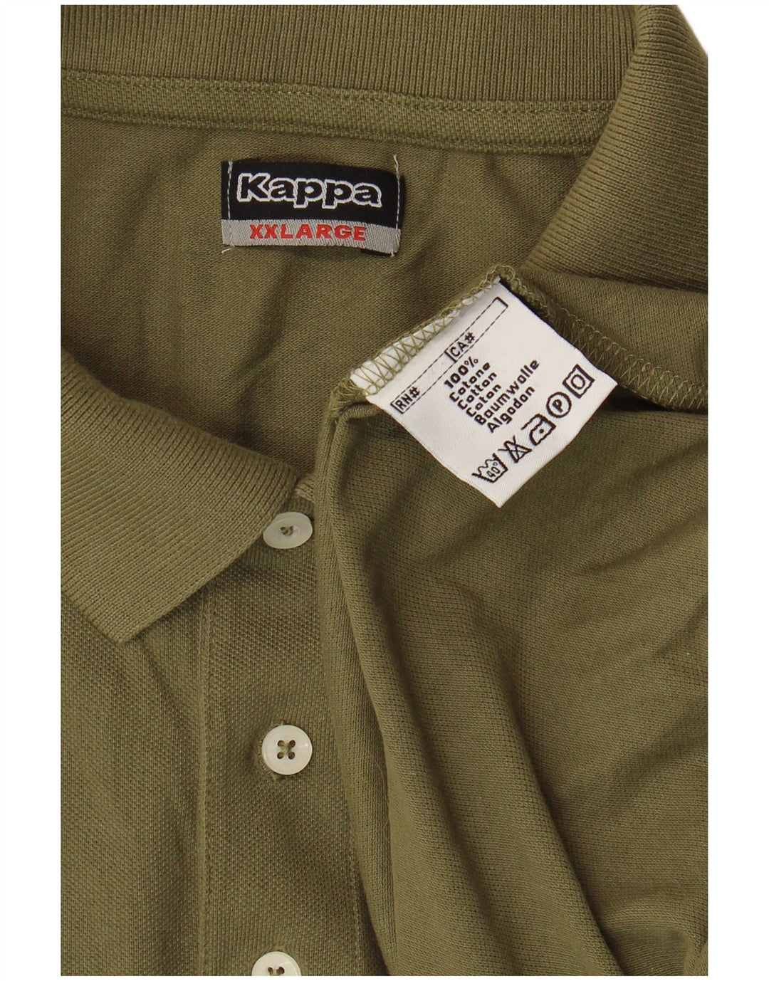Kappa Polo Homme 2XL Kaki Coton