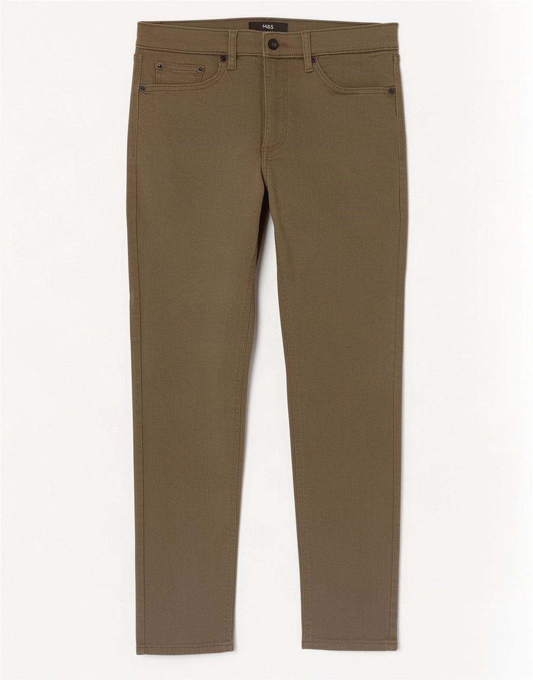 Marks & Spencer Jean Slim Homme W30 L29 Kaki Coton