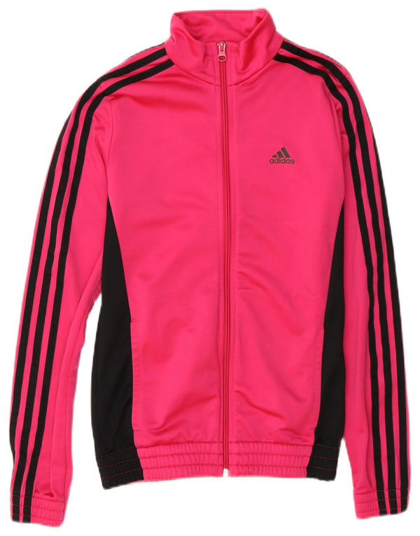 Adidas Veste de Survêtement Fille 13-14 Ans Rose Colorblock Polyester
