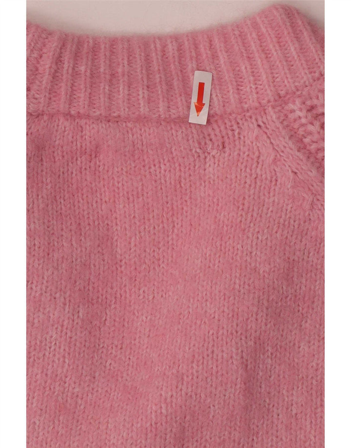 vintage Femme Cardigan Pull UK 14 Rose Moyen