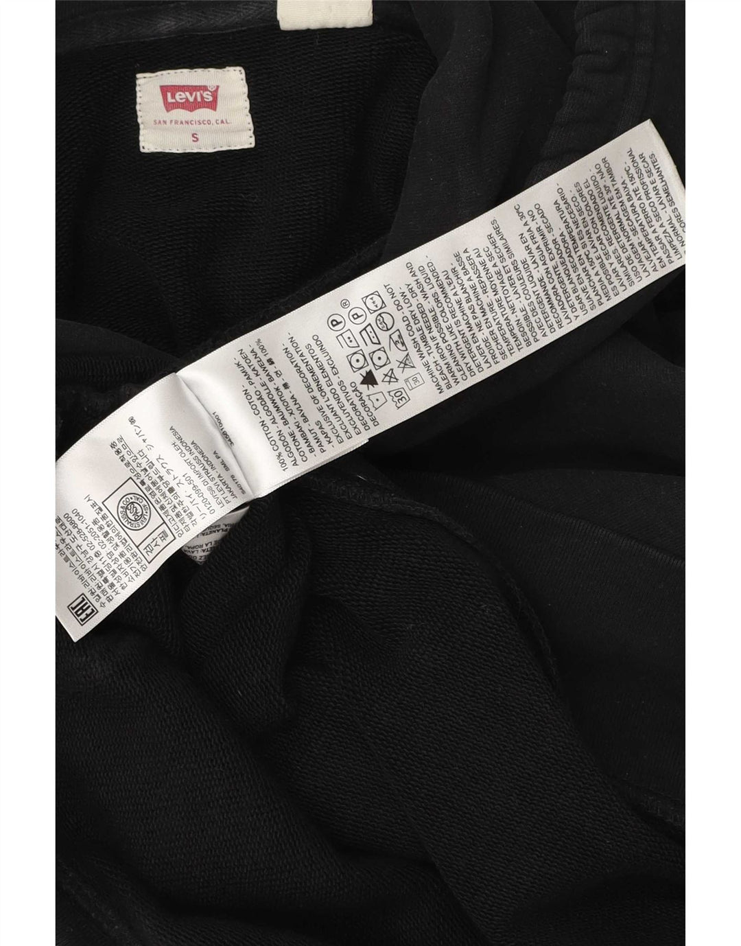 Levi's Pull à capuche pour homme en coton noir Small