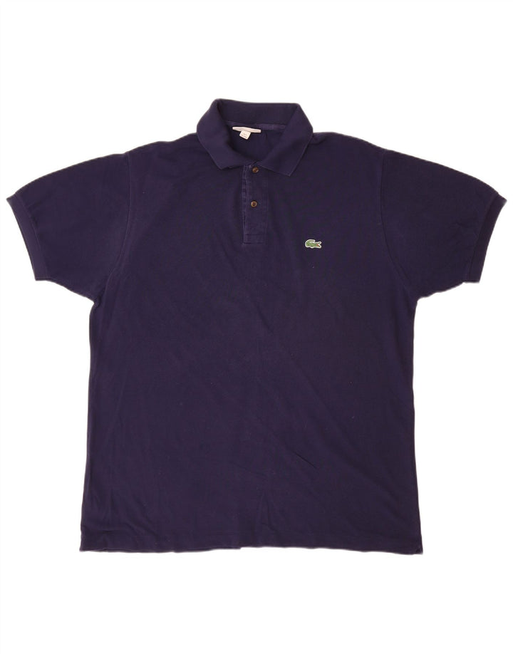 Lacoste Polo coupe classique pour homme Taille 7 2XL Bleu marine Coton