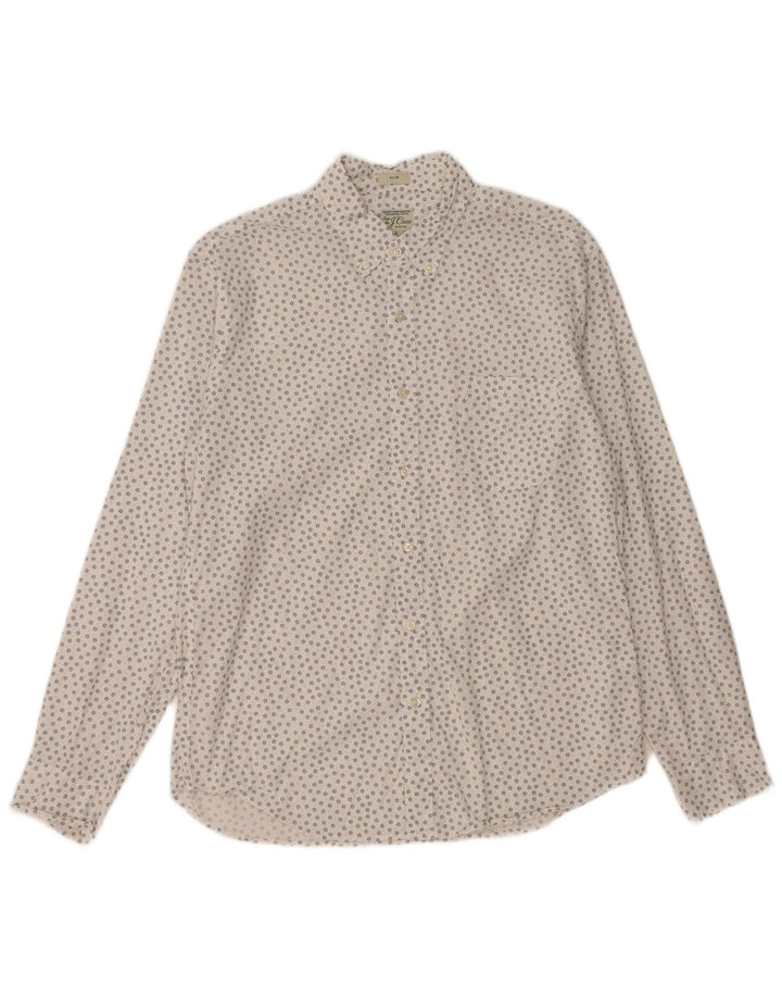 J. CREW Chemise Slim Homme Grand Coton Floral Blanc