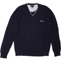 WOOLRICH Mens V-Neck Jumper Sweater 2XL Navy Blue Cotton Vintage Woolrich and Second-Hand Woolrich from Messina Hembry 