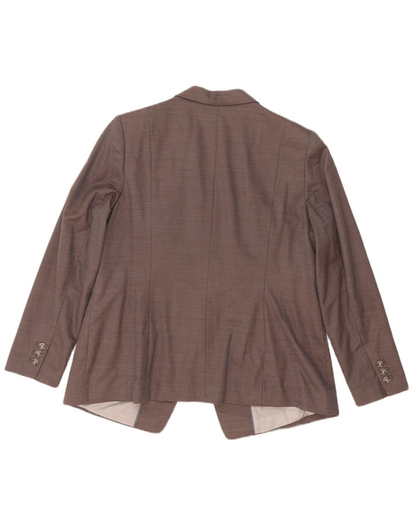 Marks & Spencer Veste Blazer 1 Bouton Femme UK 18 XL Gris Viscose