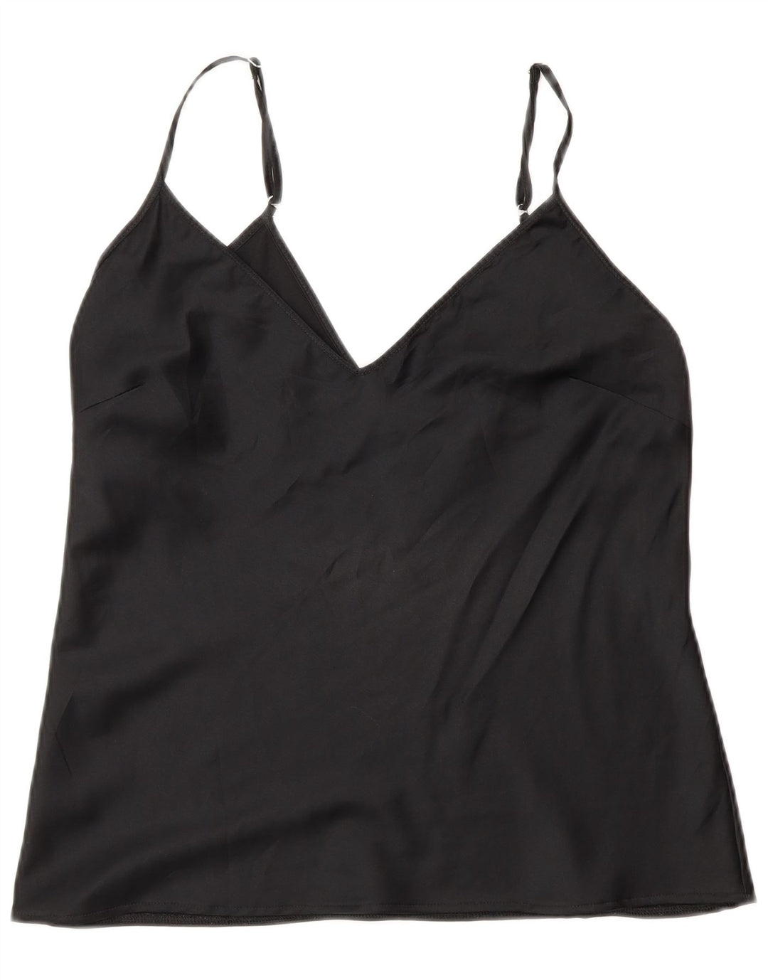 Zara Femme Cami Top UK 12 Medium Noir Polyester