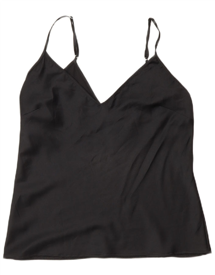 Zara Femme Cami Top UK 12 Medium Noir Polyester