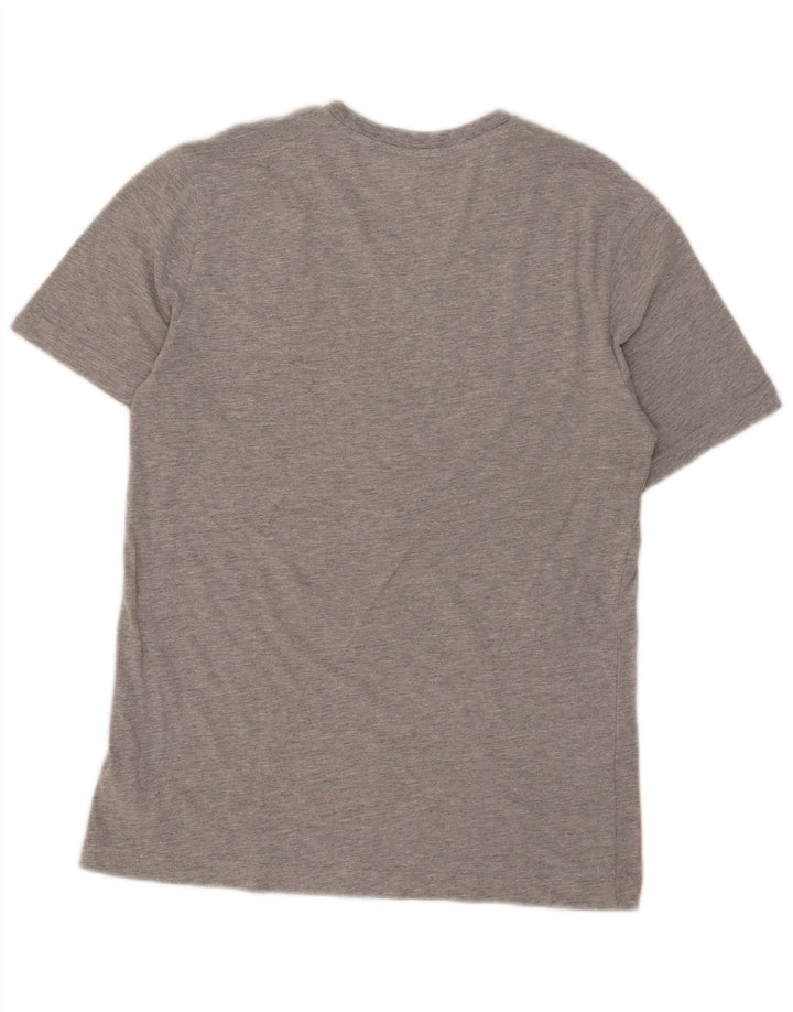 Chaps T-Shirt Femme Top UK 10 Petit Gris Moucheté Coton