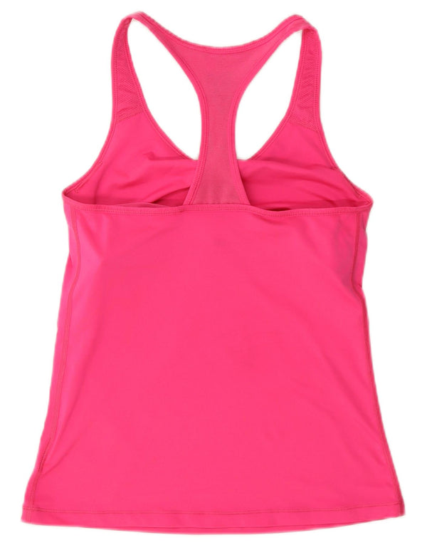 Nike Femmes Dri Fit Graphic Débardeur UK 12 Rose Moyen Polyester Sports