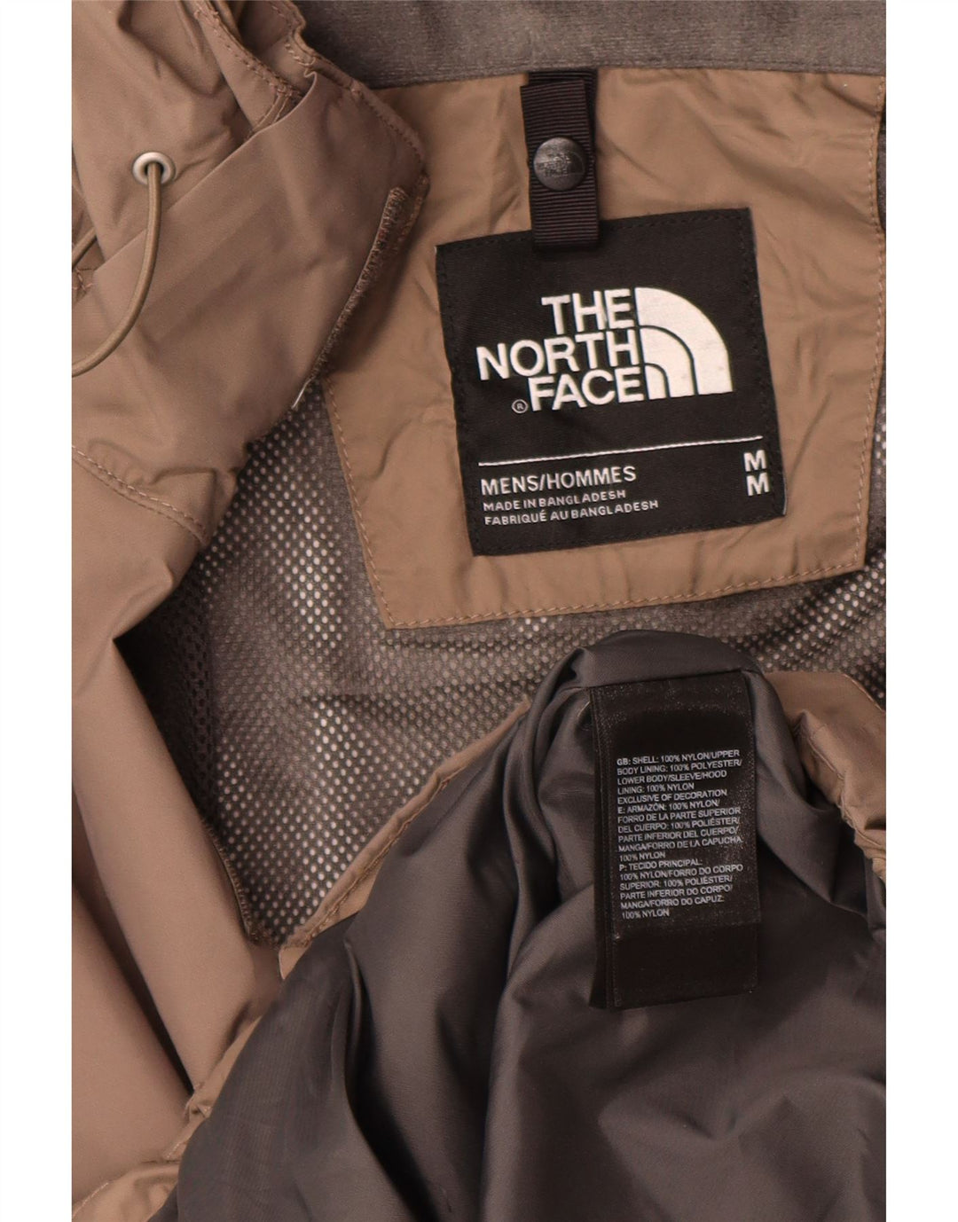 The North Face Veste de pluie à capuche pour homme UK 38 Medium Beige Nylon