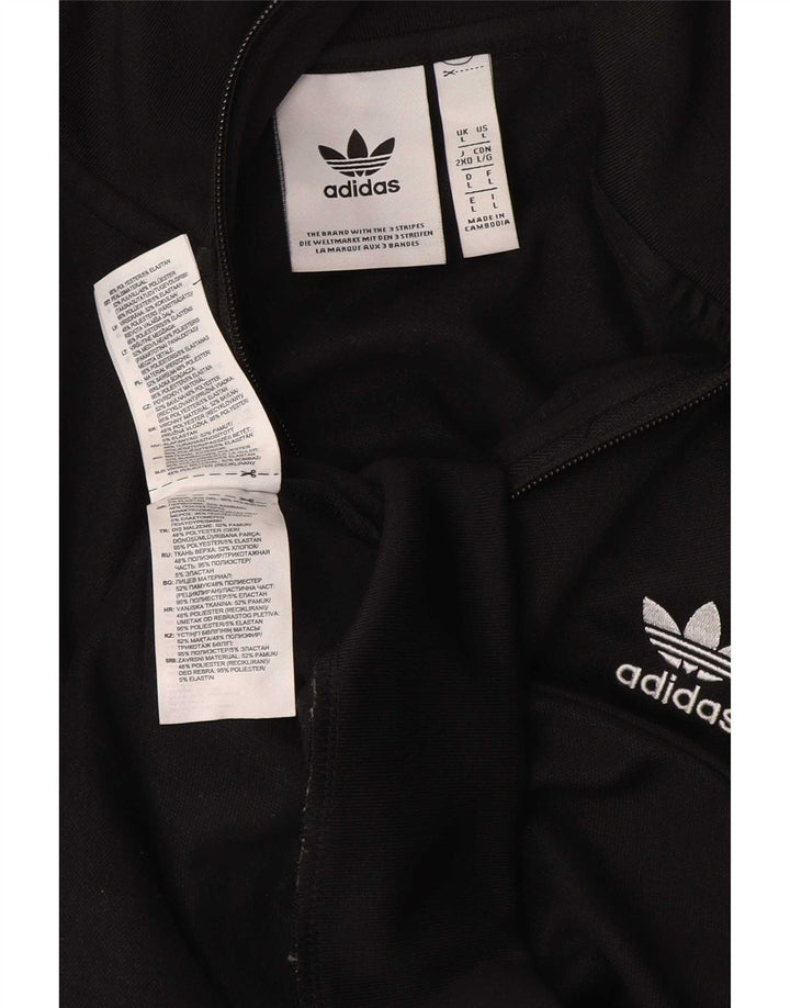 Adidas Veste de survêtement pour femme UK 16 Large Noir Polyester