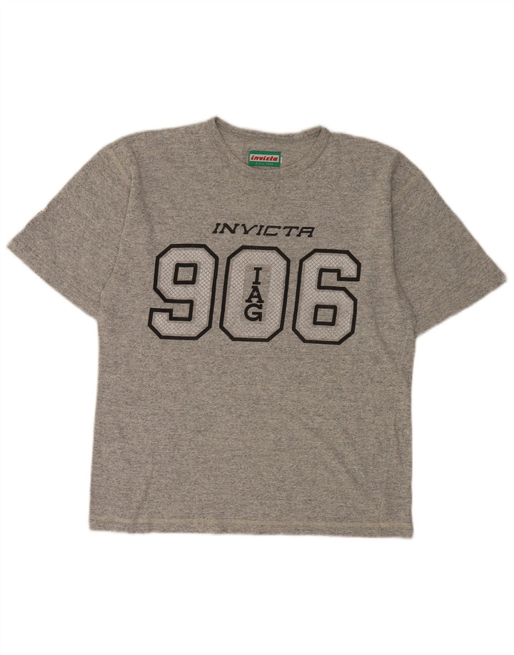 Invicta T-shirt graphique pour homme en coton moucheté petit gris