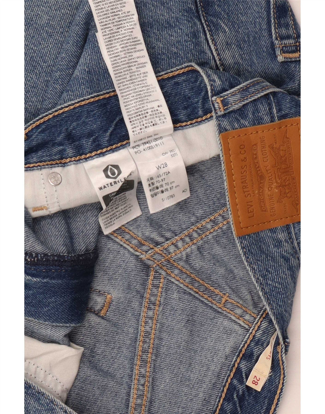 Levi's Short en Jean Femme W28 Bleu Moyen Coton