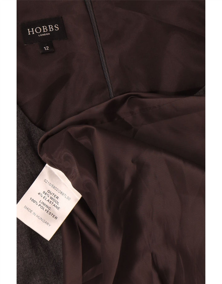 Hobbs Robe fourreau pour femme UK 42 laine gris moyen