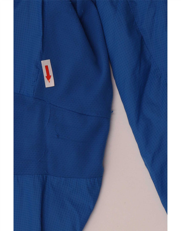 Puma Veste de pluie à capuche pour homme UK 42 XL Bleu Check Nylon